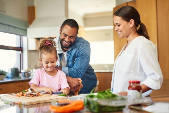 Family in Kitchen